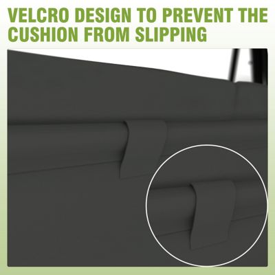 Image showing 8 th Veikous 3-Person Patio Swing With Converting and Adjustable Canopy and Thickened Cushions