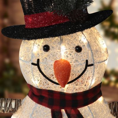 Image showing 8 th Veikous Outdoor Holiday Lighted Snowman Christmas Yard Decoration with Warm LED Light