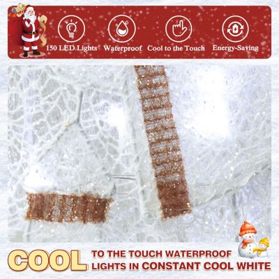 Image showing  5 ft. Nativity Set Outdoor Christmas Holiday Yard Decoration Cool White LED, White