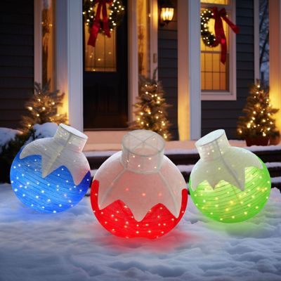 Image showing 8 th Veikous 3-Piece 35 in. Pop-Up Ornament Outdoor Christmas Holiday Yard Decoration