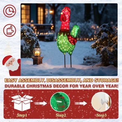 Image showing  Christmas Outdoor Chicken Decoration Light Holiday