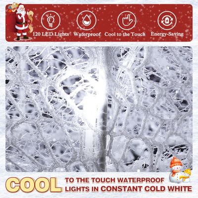 Image showing 2 th Veikous 6 ft. 3D Post Light Outdoor Christmas Holiday Yard Decoration Cool White LED