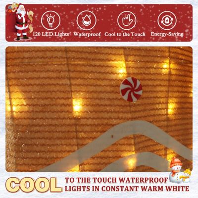 Image showing  5 ft. Gingerbread Man Outdoor Christmas Holiday Yard Decoration Warm White LED