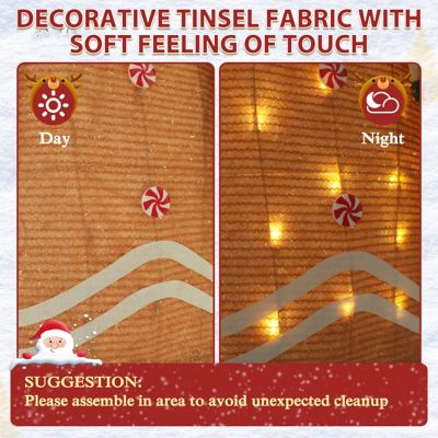 Image showing  5 ft. Gingerbread Man Outdoor Christmas Holiday Yard Decoration Warm White LED