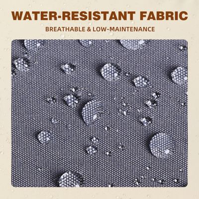 Image showing 6 th Veikous 3 pc. Outdoor Rocking Chairs Wicker Rattan Bistro Set with Cushions and Table