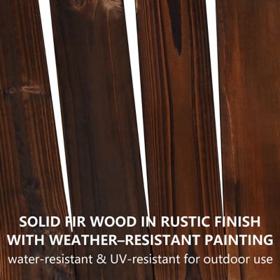 Image showing  2-Person Wood Patio Swing With A-Shaped Stand and Adjustable Hooks