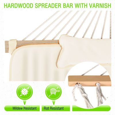 Image showing 5 th Veikous Quilted 2-Person Hammock Bed with Stand and Detachable Pillow, 12 ft.