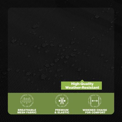 Image showing  Outdoor Folding Chaise Lounge Chair Fully Flat for Beach with Pillow and Side Pocket