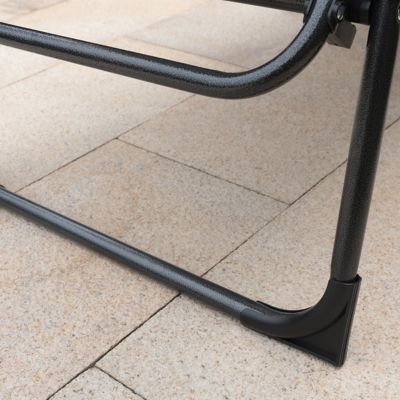 Image showing 9 th Veikous Outdoor Folding Chaise Lounge Chair Fully Flat for Beach with Pillow and Side Pocket