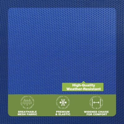 Image showing 5 th Veikous Chaise Lounge Chairs for Outside Tanning Chair with Face Hole and Pillow and Side Pocket