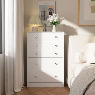 Veikous Oversized Dresser Chest of Drawers for Bedroom Storage with Metal Knobs