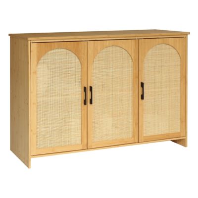Image showing  Cabinet Storage Sideboard Buffet Table for Living Room with Three Doors