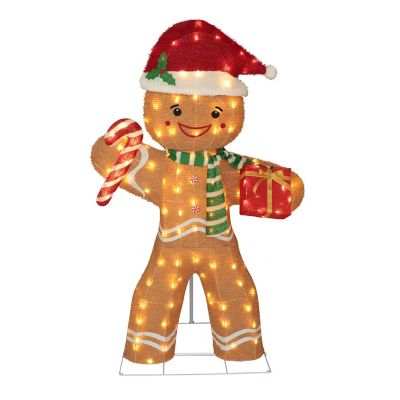 Veikous 5 ft. Gingerbread Man Christmas Yard Decoration with LED Light