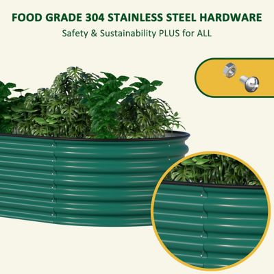 Image showing  9-in-1 Modular Metal Raised Garden Bed Kit