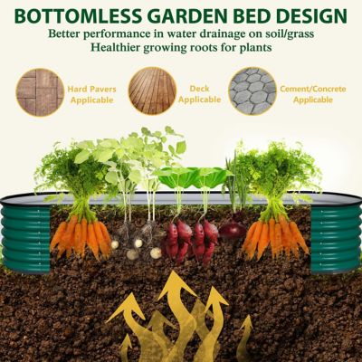 Image showing  9-in-1 Modular Metal Raised Garden Bed Kit