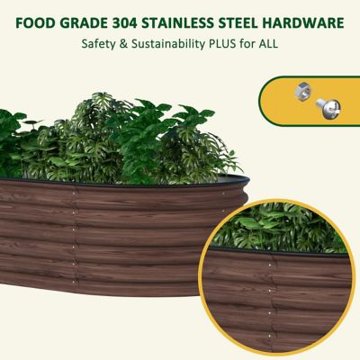 Image showing  9-in-1 Modular Metal Raised Garden Bed Kit