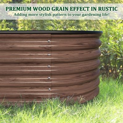 Image showing 9 th Veikous 9-in-1 Modular Metal Raised Garden Bed Kit