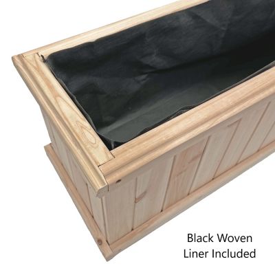 Image showing  Evergreen Wood Raised Garden Bed Planter with Liner