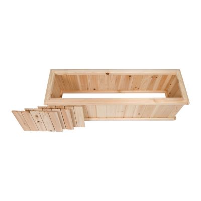 Image showing 5 th Shine Company Evergreen Wood Raised Garden Bed Planter with Liner