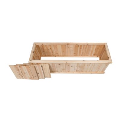 Image showing 5 th Shine Company Evergreen Wood Raised Garden Bed Planter with Liner