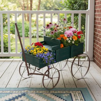 Image showing  Hearthland 41.5 in. Buckboard Wagon Decorative Indoor/Outdoor Planter