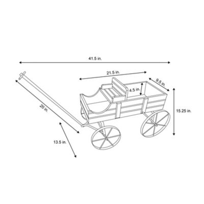 Image showing  Hearthland 41.5 in. Buckboard Wagon Decorative Indoor/Outdoor Planter