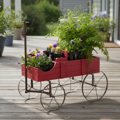 Image showing  Hearthland 41.5 in. Buckboard Wagon Decorative Indoor/Outdoor Planter