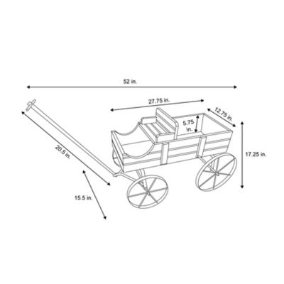 Image showing  Hearthland 52 in. Buckboard Wagon Decorative Indoor/Outdoor Planter