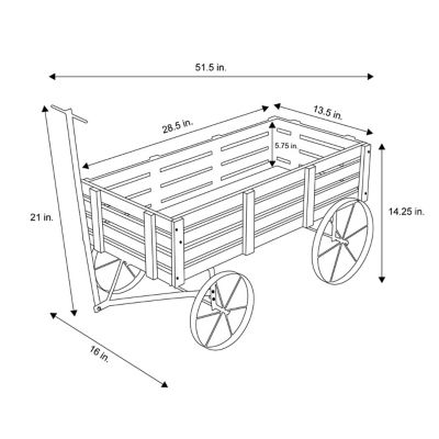 Image showing  Ranger Rustic Wagon Planter for Indoor/Outdoor Use