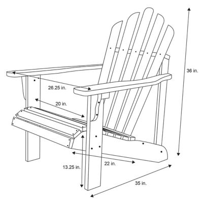 Image showing  Outpost Rustic Wood Adirondack Chair