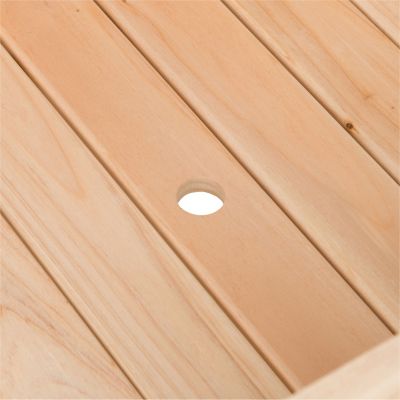 Image showing 5 th Shine Company Cedar Raised Garden Bed Elevated Planter Box with Drainage Holes & Liner, 36 x 20 x 30in.