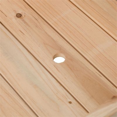 Image showing 5 th Shine Company Cedar Raised Garden Bed with Drainage Holes & Liner, 48 x 22 x 30in.