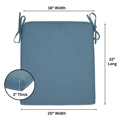 Image showing  Weather-Resistant Outdoor Rocking Chair Seat Cushions with Removable Cover and Ties (Set Of 2)