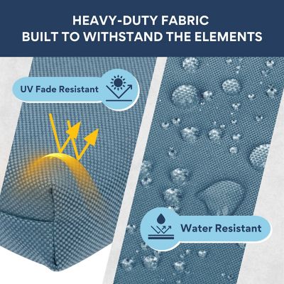 Image showing  Weather-Resistant Outdoor Rocking Chair Seat Cushions with Removable Cover and Ties (Set Of 2)