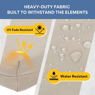 Image showing  Weather-Resistant Outdoor Rocking Chair Seat Cushions with Removable Cover and Ties (Set Of 2)