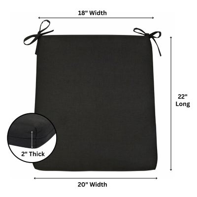 Image showing 2 th Shine Company Weather-Resistant Outdoor Rocking Chair Seat Cushion with Removable Cover and Ties