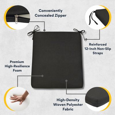 Image showing 4 th Shine Company Weather-Resistant Outdoor Rocking Chair Seat Cushion with Removable Cover and Ties