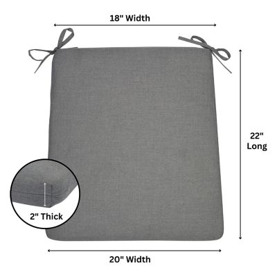 Image showing  Weather-Resistant Outdoor Rocking Chair Seat Cushion with Removable Cover and Ties