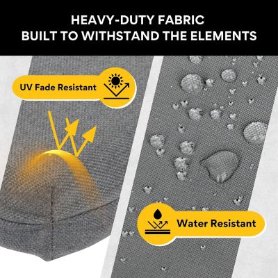 Image showing  Weather-Resistant Outdoor Rocking Chair Seat Cushion with Removable Cover and Ties