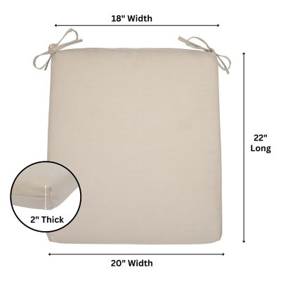 Image showing  Weather-Resistant Outdoor Rocking Chair Seat Cushion with Removable Cover and Ties