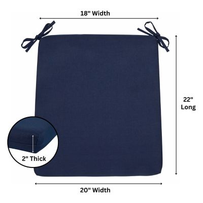 Image showing  Weather-Resistant Outdoor Rocking Chair Seat Cushion with Removable Cover and Ties
