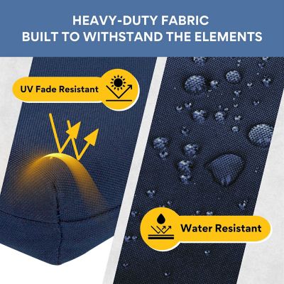 Image showing  Weather-Resistant Outdoor Rocking Chair Seat Cushion with Removable Cover and Ties