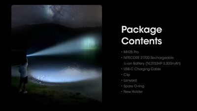 Image showing 9 th Nitecore MH25 Pro 3300 Lumen UHi40 LED Rechargeable Flashlight