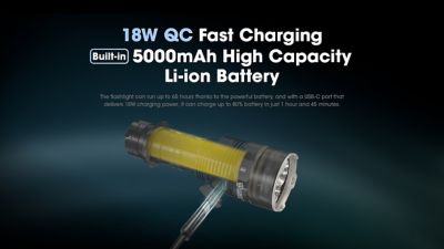 Image showing 6 th Nitecore TM9K Pro 9900 Lumen Fast Charging USB-C Flashlight