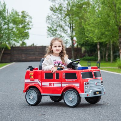 Image showing 7 th Freddo 12V Firetruck 1 Seater Ride on