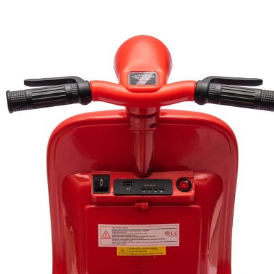 Image showing  12V Kids' Vespa Electric Ride-On Scooter, FR6153-RED