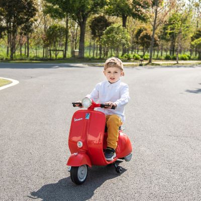 Image showing 6 th Freddo 12V Kids' Vespa Electric Ride-On Scooter, FR6153-RED