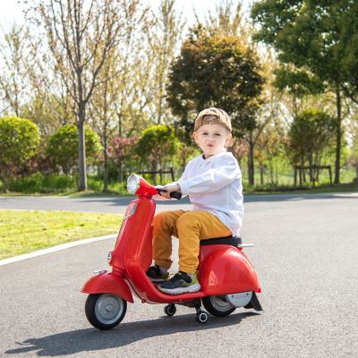 Image showing 7 th Freddo 12V Kids' Vespa Electric Ride-On Scooter, FR6153-RED