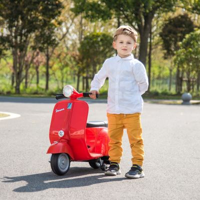 Image showing 9 th Freddo 12V Kids' Vespa Electric Ride-On Scooter, FR6153-RED