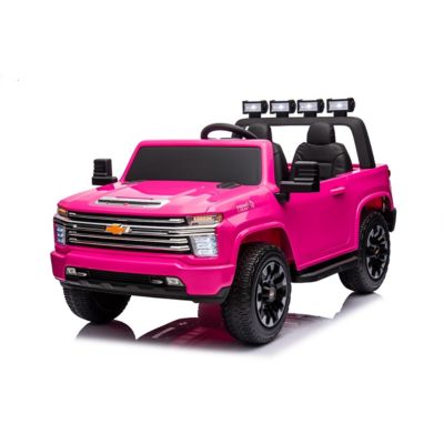 Freddo 24V 4 x 4 Chevrolet Silverado 2 Seater Ride on Truck for Kids, FR8330-PINK